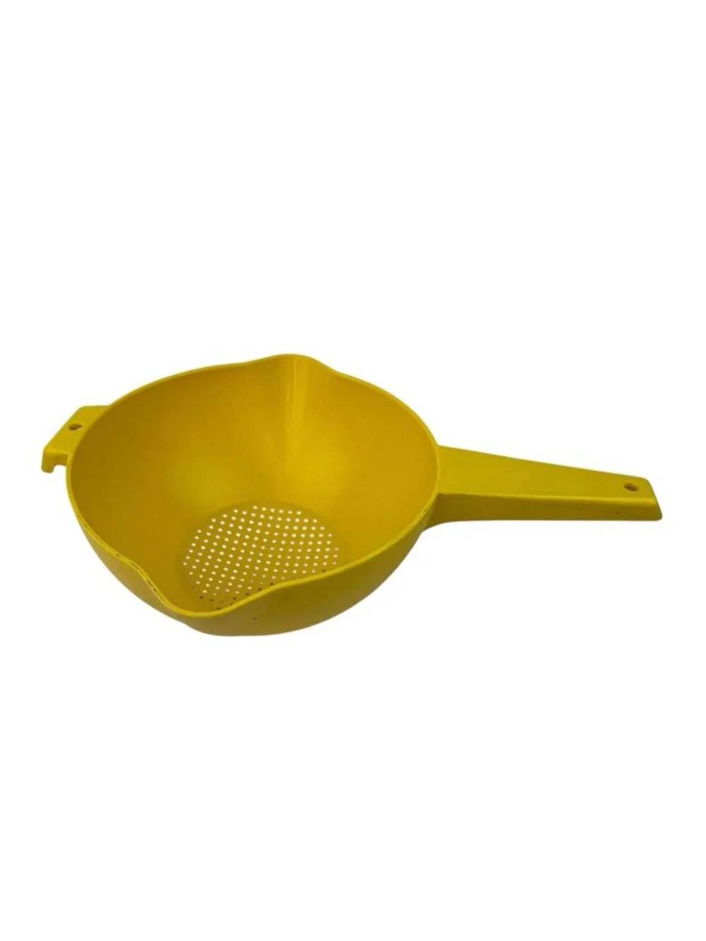 Vintage Tupperware Yellow Strainer Colander Vintage with Handle 1523-7 LARGE